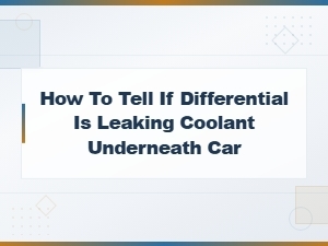 How to Tell If Differential Fluid or Coolant Is Leaking Underneath Your Car